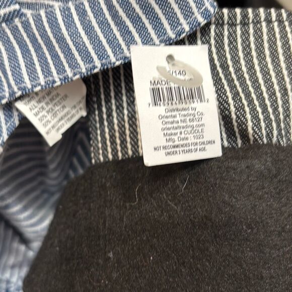 NWT POTTERY BARN KIDS TRAIN NO 9 COSTUME 4-6 & NWT CONDUCTOR HAT - Picture 6 of 7